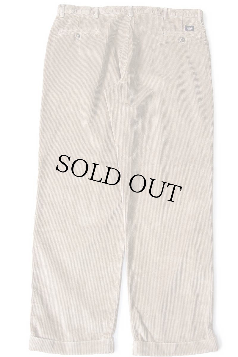 画像3: 90s DOCKERSドッカーズ RELAXED FIT ツータック 太畝 コーデュロイパンツ ブラウンベージュ W40 L32★Levi'sリーバイス (3)