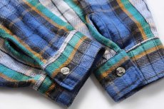 画像6: 90s USA製 FIVE BROTHERファイブブラザー チェック コットン フランネルシャツ 2XL★特大 (6)