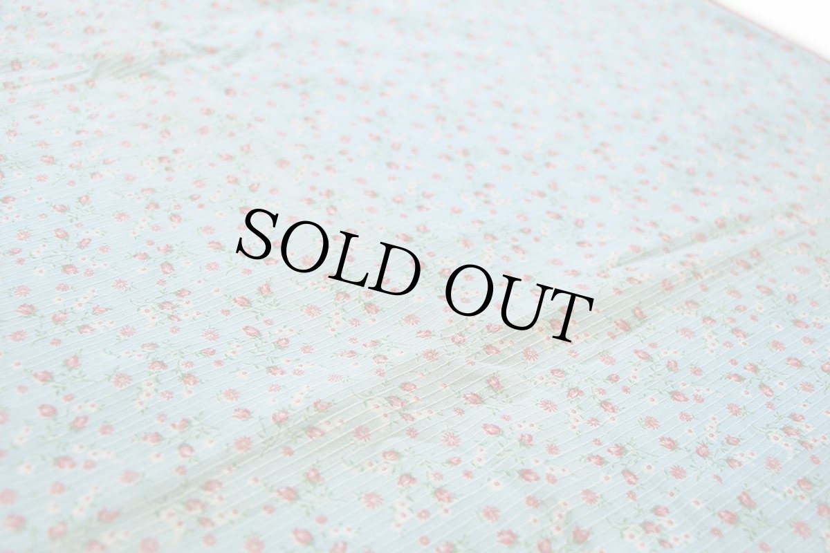 画像4: ビンテージ ハンドメイド 小花柄×小鳥×ランダムドット柄 パッチワーク キルトラグ (4)