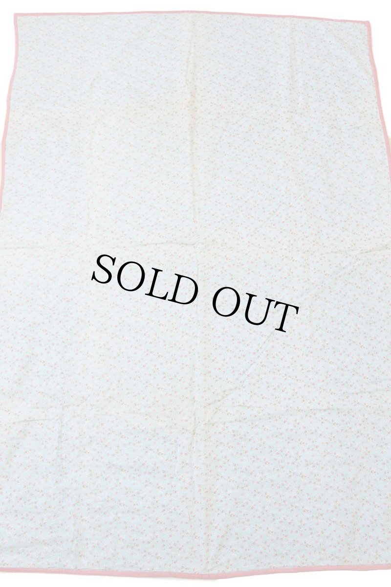 画像3: ビンテージ ハンドメイド 小花柄×小鳥×ランダムドット柄 パッチワーク キルトラグ (3)