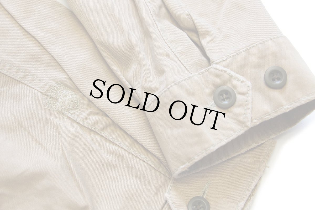 画像8: 00s ポロ ラルフローレン チンスト&パッチ付き ビンテージ加工 コットンツイル フィールドジャケット カーキ XL (8)