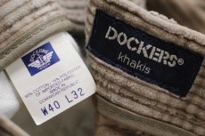画像6: 90s DOCKERSドッカーズ RELAXED FIT ツータック 太畝 コーデュロイパンツ ブラウンベージュ W40 L32★Levi'sリーバイス (6)