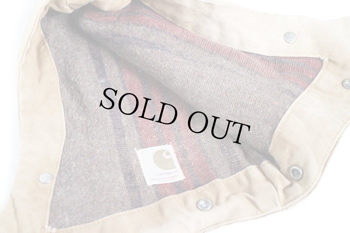 画像6: 70s carharttカーハート ARCTIC HOOD ブランケットライナー ダックフード 茶 フェード (6)