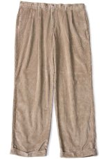 画像2: 90s DOCKERSドッカーズ RELAXED FIT ツータック 太畝 コーデュロイパンツ ブラウンベージュ W40 L32★Levi'sリーバイス (2)