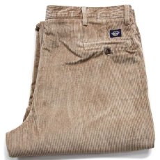 画像1: 90s DOCKERSドッカーズ RELAXED FIT ツータック 太畝 コーデュロイパンツ ブラウンベージュ W40 L32★Levi'sリーバイス (1)
