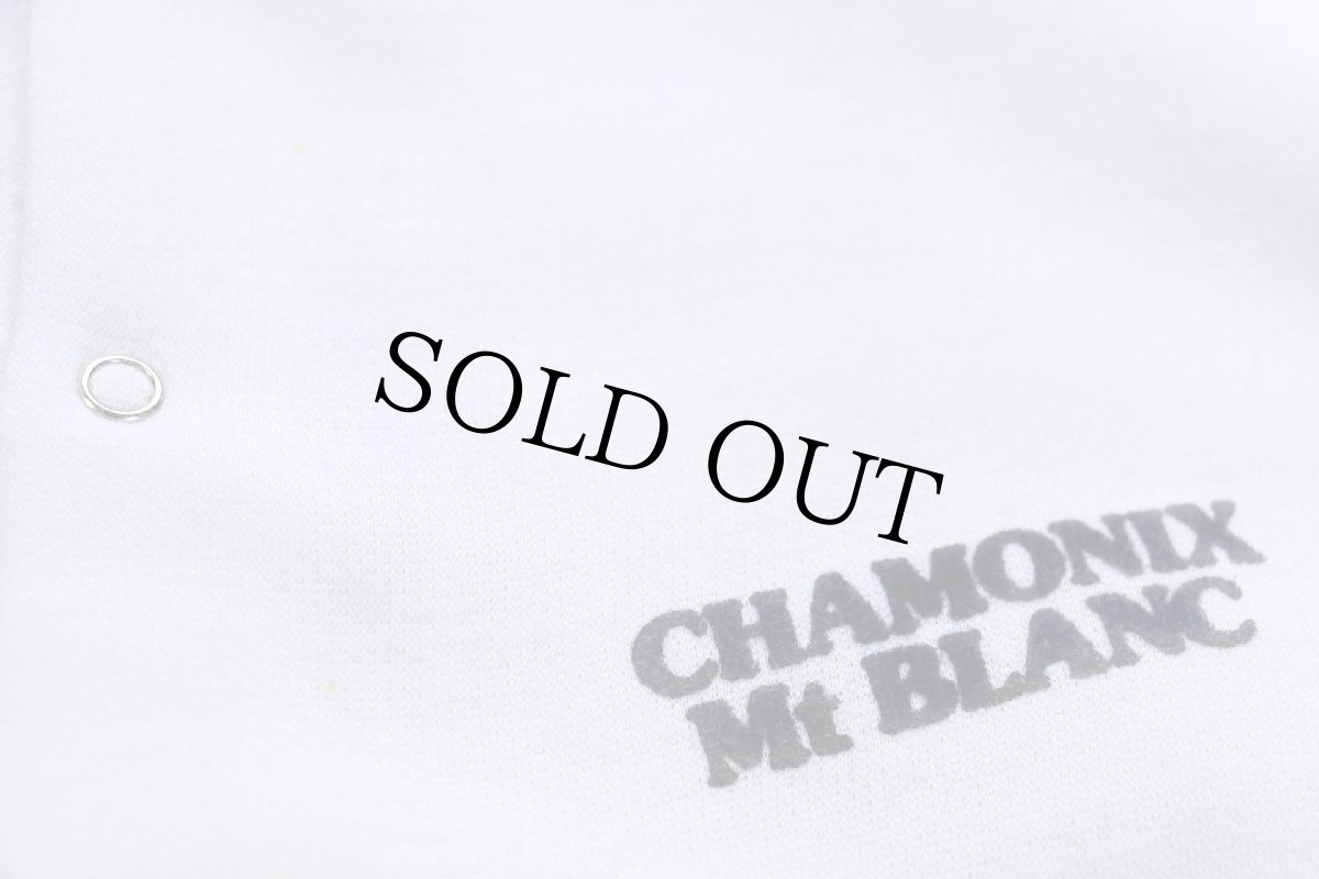 画像4: 80s フランス製 CHAMONIX Mt BLANC フェルトプリント アクリル スウェットベスト 白 (4)