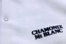 画像4: 80s フランス製 CHAMONIX Mt BLANC フェルトプリント アクリル スウェットベスト 白 (4)