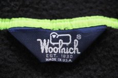 画像4: 80s USA製 Woolrichウールリッチ プルオーバー フリース 黒×蛍光黄緑 (4)