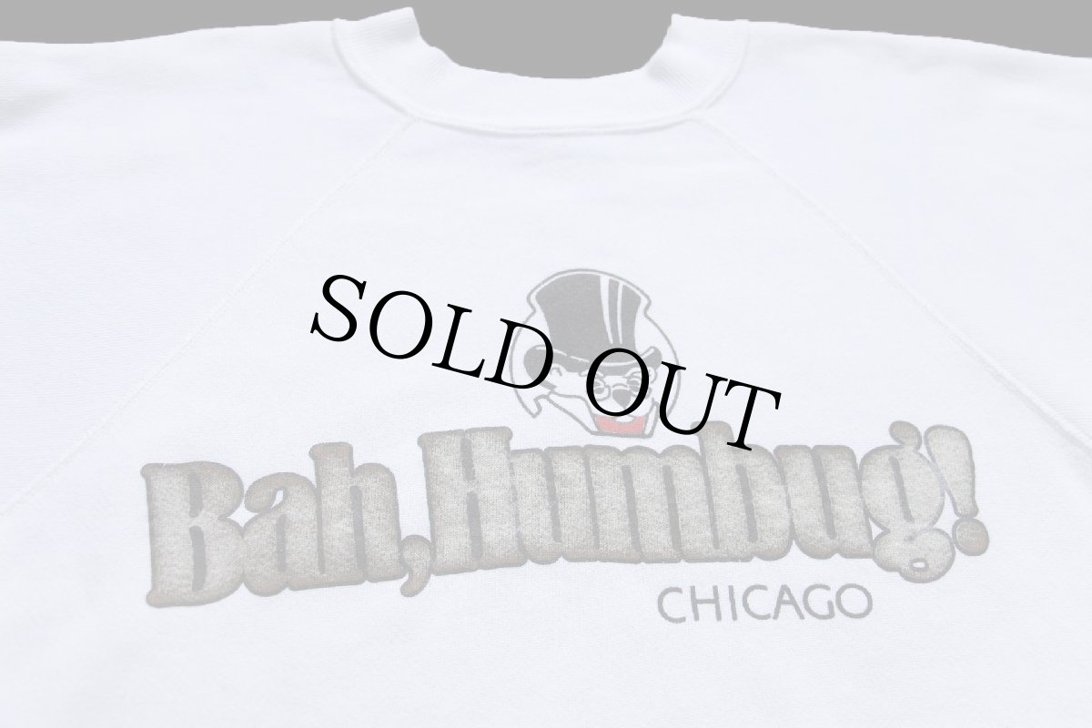 画像3: 80s USA製 Bah,Humbug! CHICAGO キャラクター スウェット 白 XL (3)