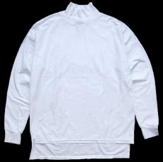 画像2: 90s 米軍 U.S.NAVY 無地 タートルネック フライト デッキクルー コットン 長袖Tシャツ 白 XL (2)