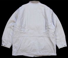 画像2: 90s USA製 Woolrichウールリッチ ラグ柄 ウールライナー コットン キャンバス フィールドコート ベージュ L★ジャケット (2)