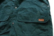 画像7: 00s Woolrichウールリッチ ラグ柄 ウールライナー コットン キャンバス フィールドコート 緑 M★ジャケット (7)