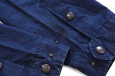 画像8: 00s ポロ ラルフローレン ROYAL NAVY コットンポプリン モーターサイクルコート 紺 L★ロイヤルネイビー (8)