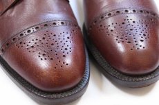 画像8: 英国製 K SHOES ストレートチップ レザーシューズ 赤茶 6.5★革靴 (8)