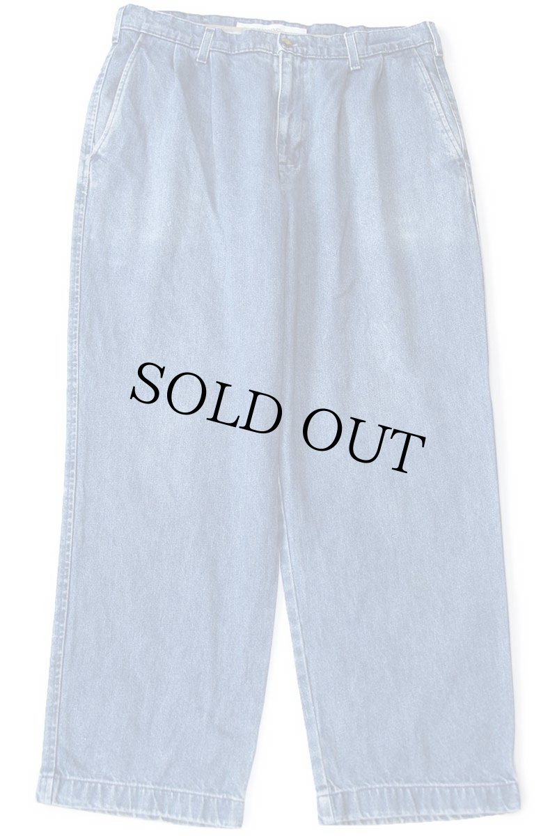 画像2: 90s DOCKERSドッカーズ ツータック デニム トラウザーズ W36 L29★Levi'sリーバイス (2)