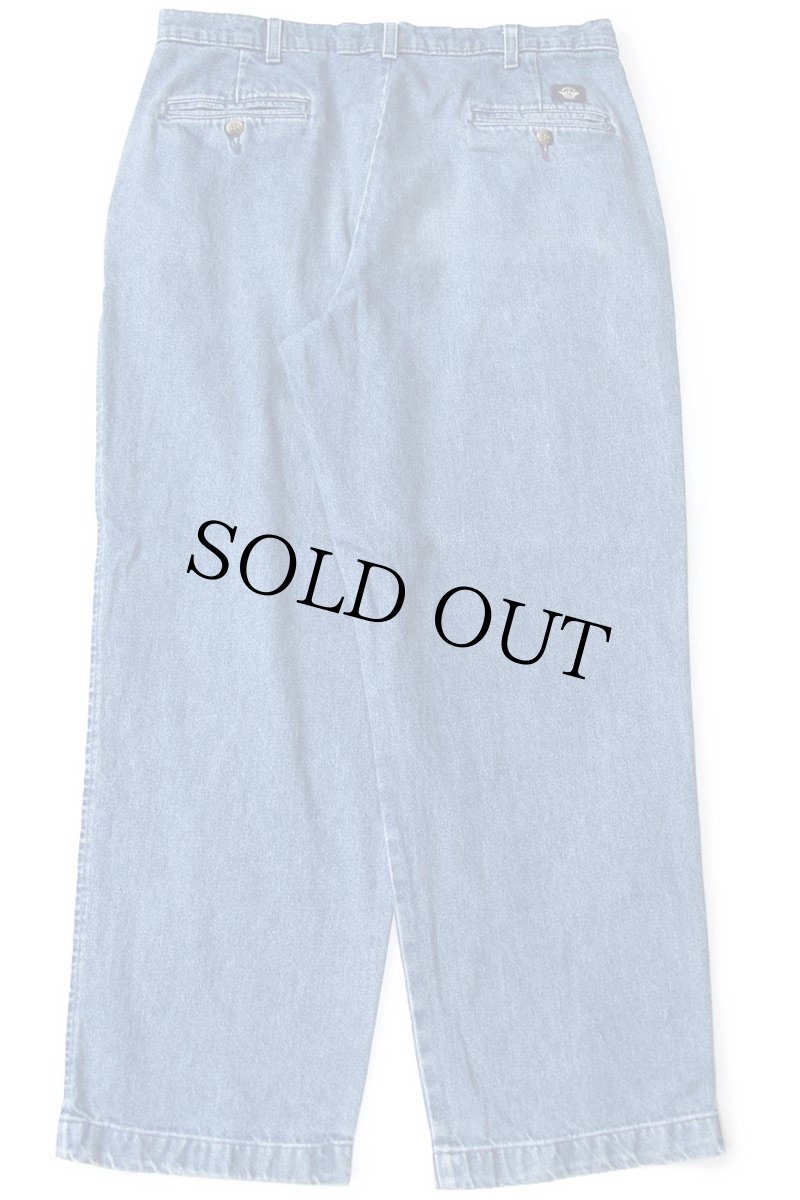 画像3: 90s DOCKERSドッカーズ ツータック デニム トラウザーズ W36 L29★Levi'sリーバイス (3)