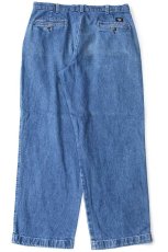 画像3: 90s DOCKERSドッカーズ ツータック デニム トラウザーズ W36 L29★Levi'sリーバイス (3)