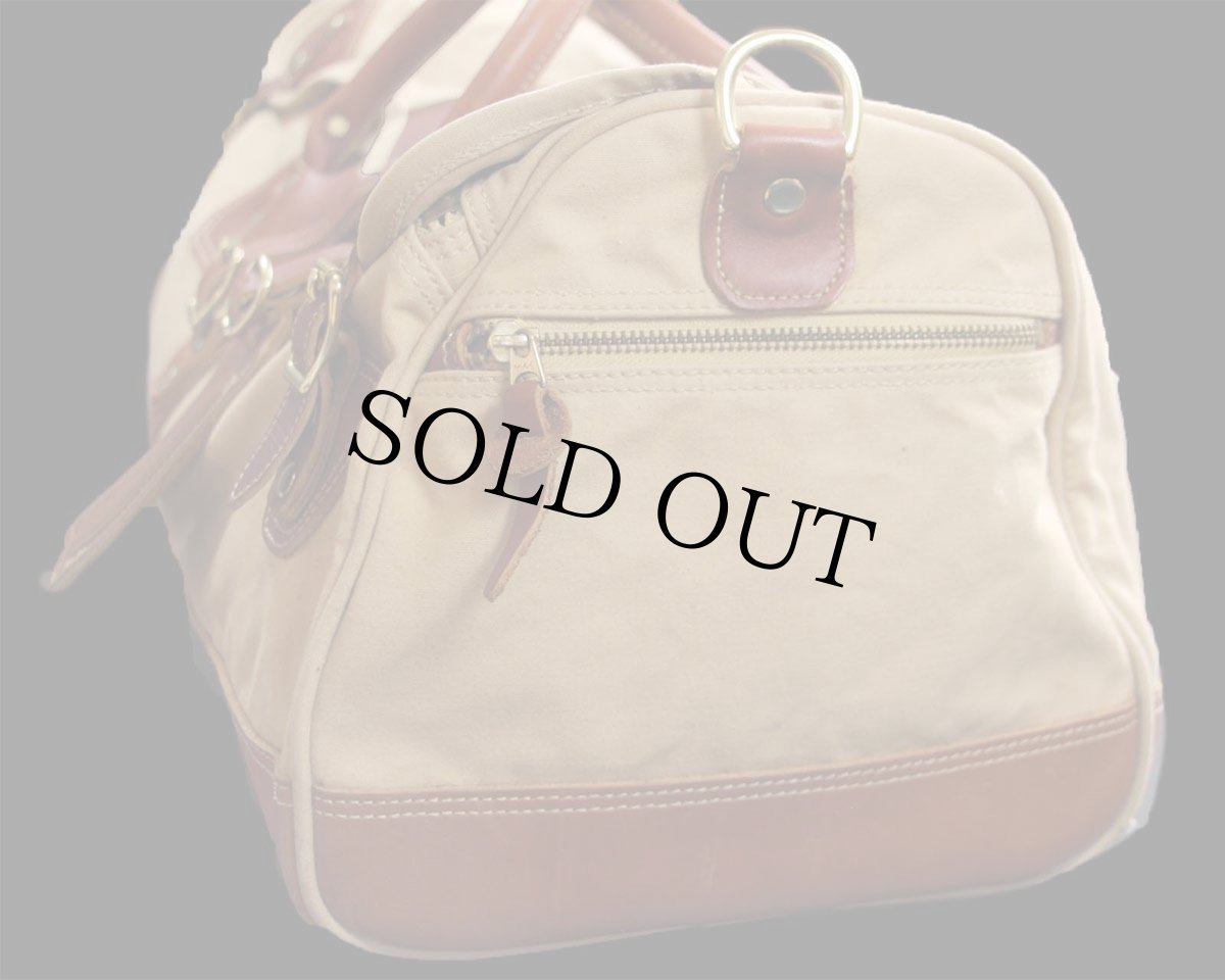 画像3: ORVISオービス キャンバス×レザー ボストンバッグ 茶 (3)