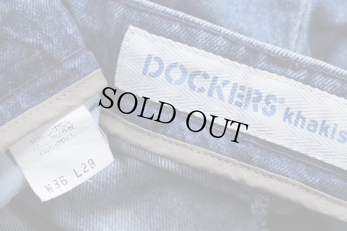 画像6: 90s DOCKERSドッカーズ ツータック デニム トラウザーズ W36 L29★Levi'sリーバイス (6)