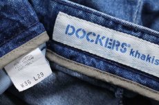 画像6: 90s DOCKERSドッカーズ ツータック デニム トラウザーズ W36 L29★Levi'sリーバイス (6)