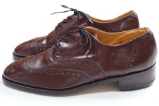 画像2: 英国製 EATON Royal Sceptre ウイングチップ レザーシューズ 赤茶 8★革靴 (2)