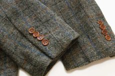 画像8: イタリア製 David Saddler Harris Tweed ハリスツイード チェック 3つボタン ウール テーラードジャケット 54★ブレザー (8)