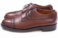 画像2: 英国製 K SHOES ストレートチップ レザーシューズ 赤茶 6.5★革靴 (2)