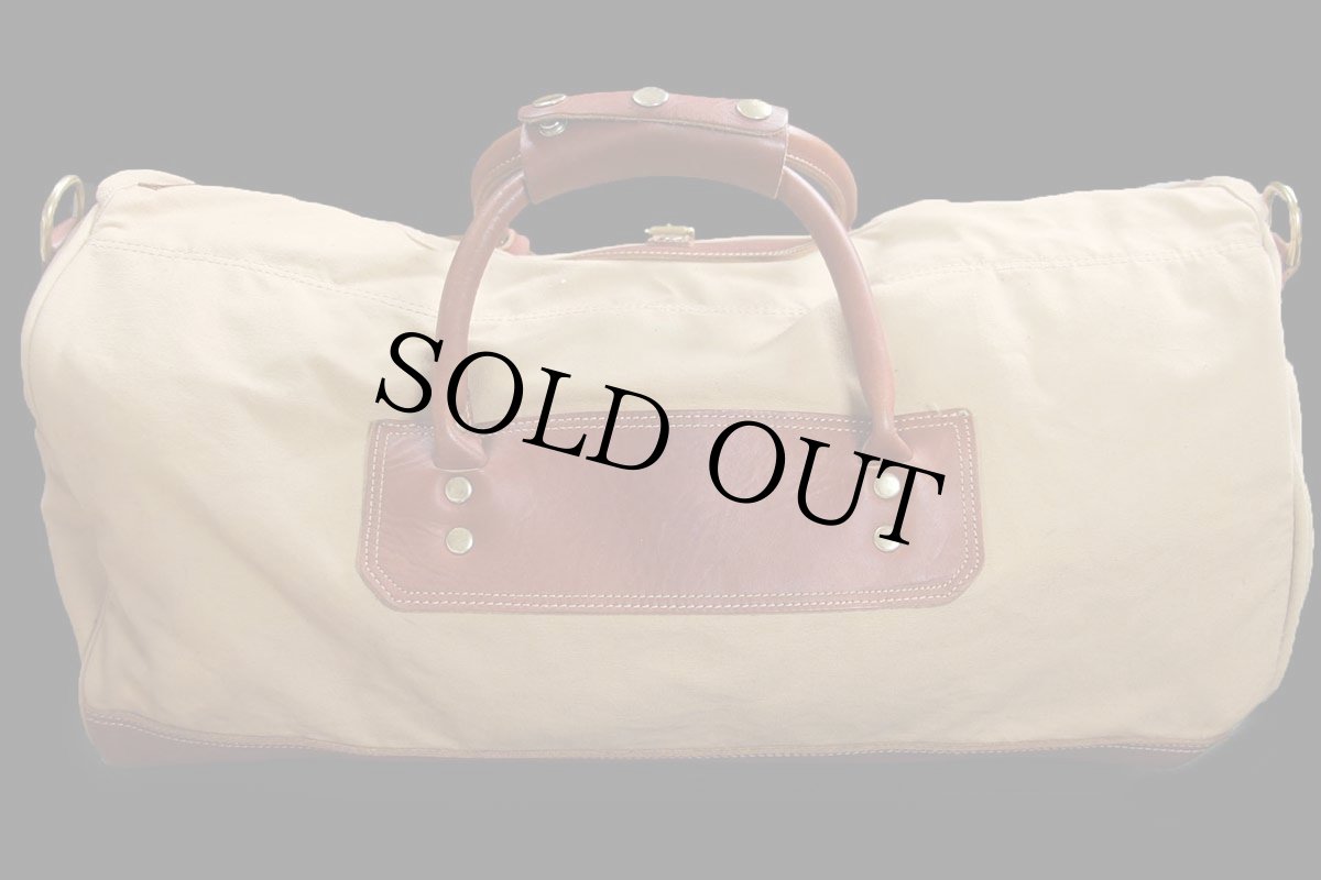 画像2: ORVISオービス キャンバス×レザー ボストンバッグ 茶 (2)