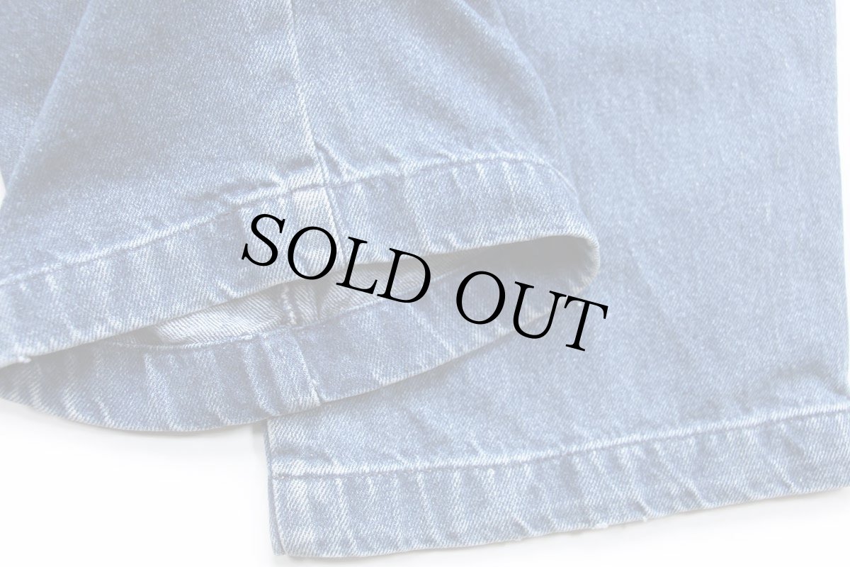 画像7: 90s DOCKERSドッカーズ ツータック デニム トラウザーズ W36 L29★Levi'sリーバイス (7)