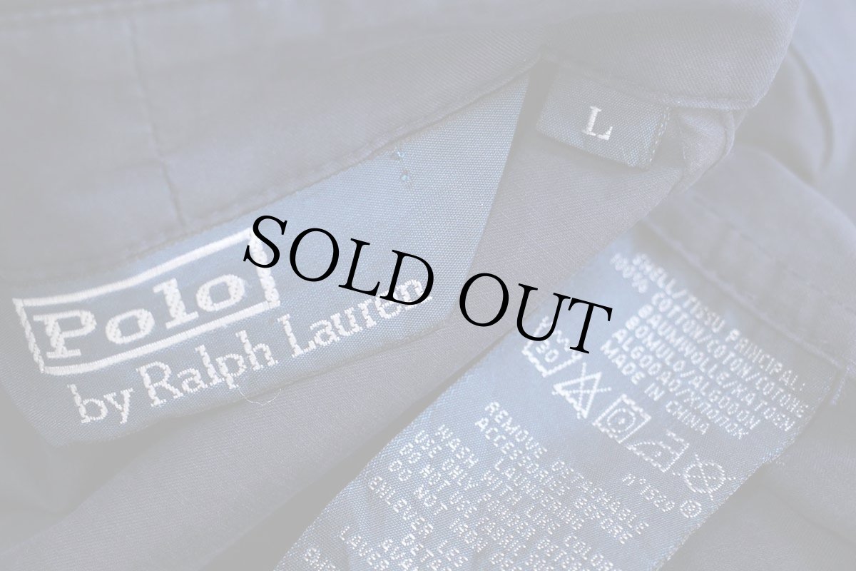 画像5: 00s ポロ ラルフローレン ROYAL NAVY コットンポプリン モーターサイクルコート 紺 L★ロイヤルネイビー (5)