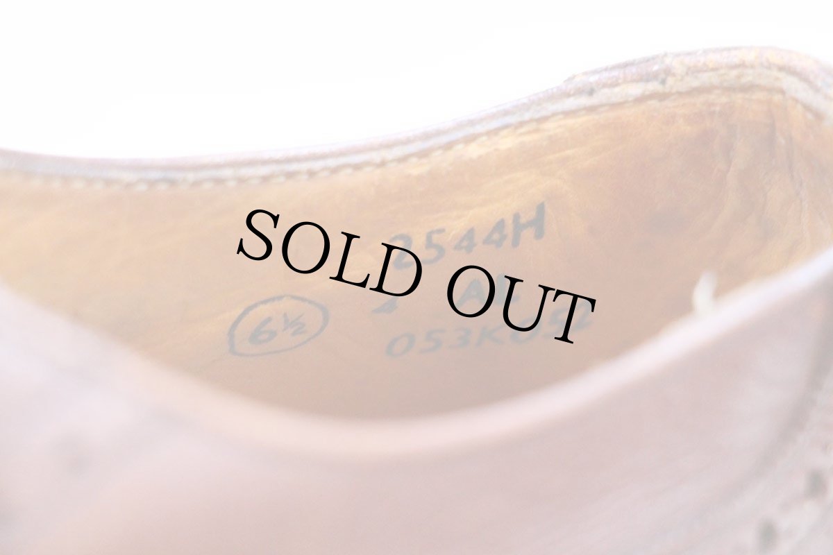 画像6: 英国製 K SHOES ストレートチップ レザーシューズ 赤茶 6.5★革靴 (6)