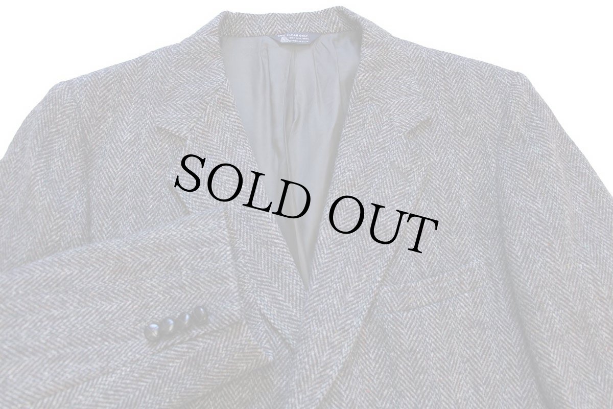 画像3: 80s USA製 Harris Tweed ハリスツイード 2つボタン ネップ入り ウール テーラードジャケット★ブレザー (3)