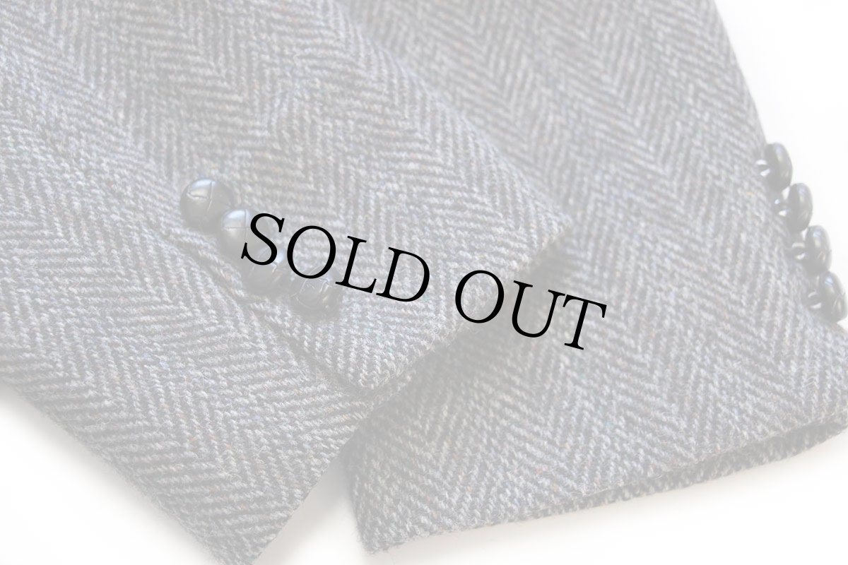 画像6: 80s USA製 Harris Tweed ハリスツイード 2つボタン ネップ入り ウール テーラードジャケット★ブレザー (6)