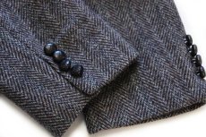 画像6: 80s USA製 Harris Tweed ハリスツイード 2つボタン ネップ入り ウール テーラードジャケット★ブレザー (6)
