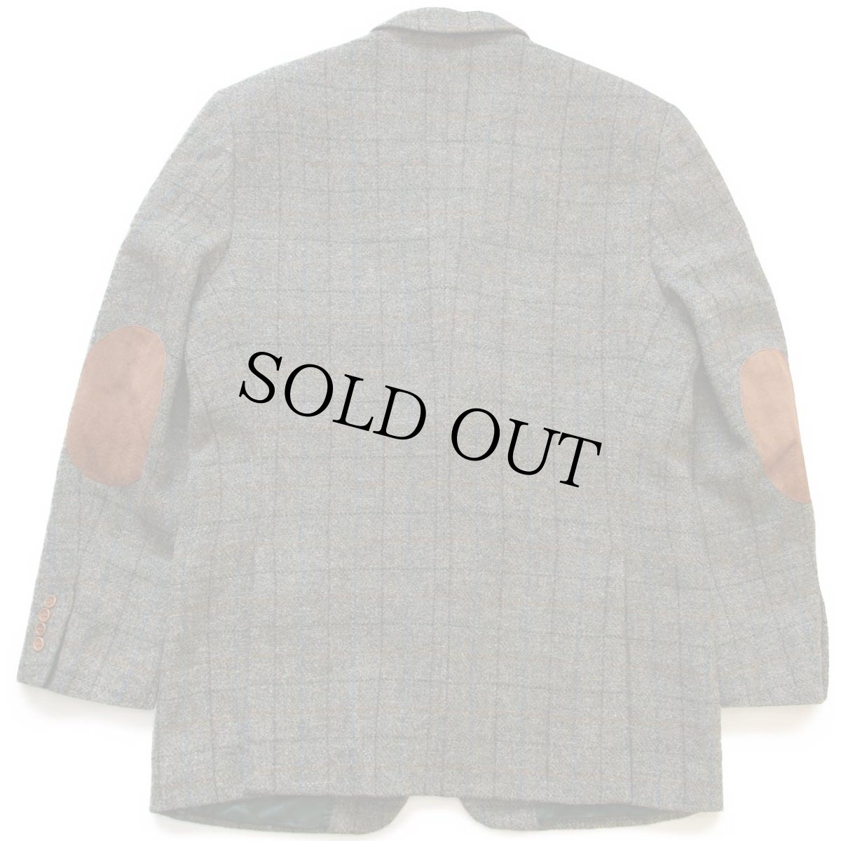 画像2: イタリア製 David Saddler Harris Tweed ハリスツイード チェック 3つボタン ウール テーラードジャケット 54★ブレザー (2)