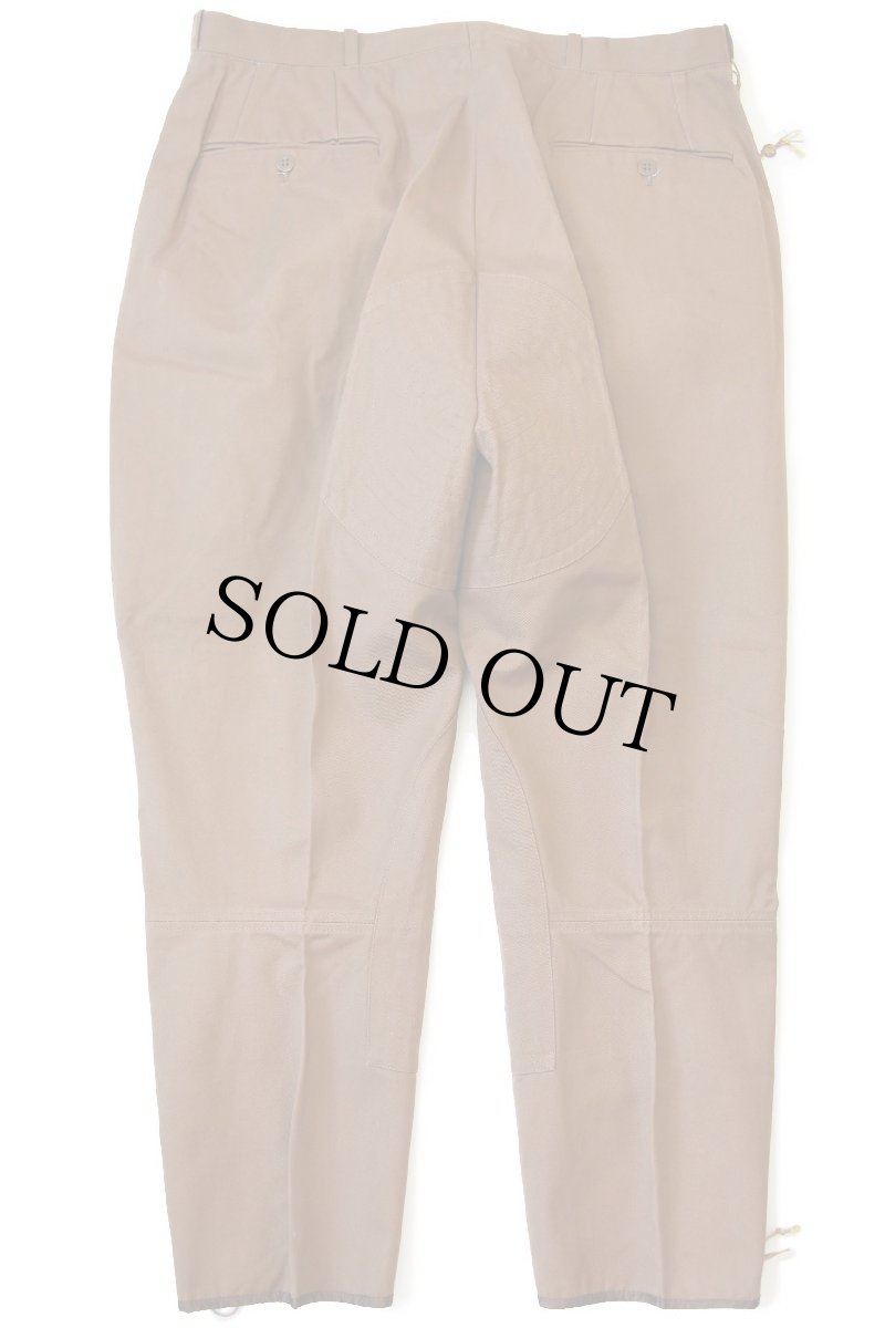 画像3: デッドストック★ビンテージ Cermar ワンタック コットンツイル ジョッパーズパンツ 茶 54 (3)