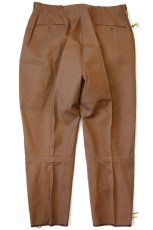 画像3: デッドストック★ビンテージ Cermar ワンタック コットンツイル ジョッパーズパンツ 茶 54 (3)