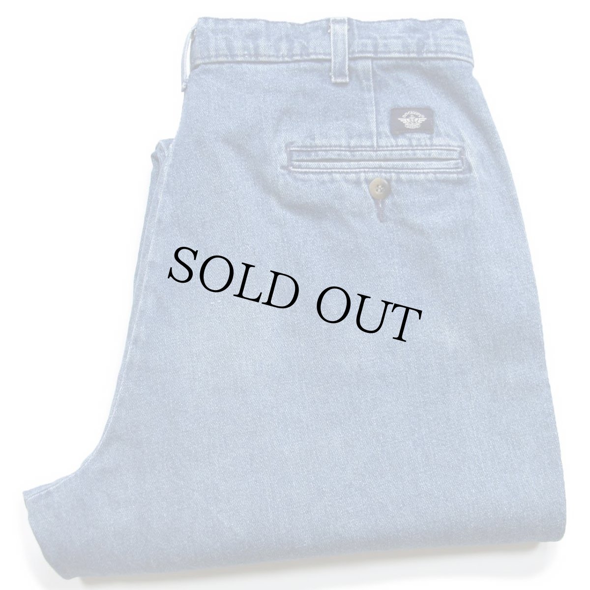 画像1: 90s DOCKERSドッカーズ ツータック デニム トラウザーズ W36 L29★Levi'sリーバイス (1)