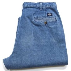 画像1: 90s DOCKERSドッカーズ ツータック デニム トラウザーズ W36 L29★Levi'sリーバイス (1)