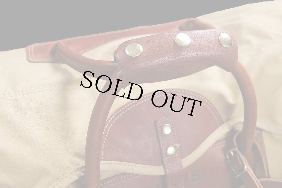 画像6: ORVISオービス キャンバス×レザー ボストンバッグ 茶 (6)