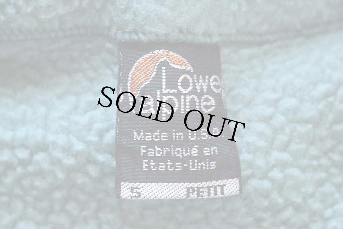 画像4: 90s USA製 Lowe Alpineロウアルパイン ALEUTIAN 375 ハーフジップ プルオーバー フリース グリーン S (4)