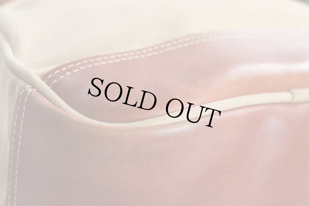 画像9: ORVISオービス キャンバス×レザー ボストンバッグ 茶 (9)