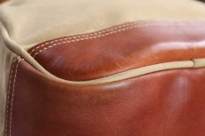 画像9: ORVISオービス キャンバス×レザー ボストンバッグ 茶 (9)