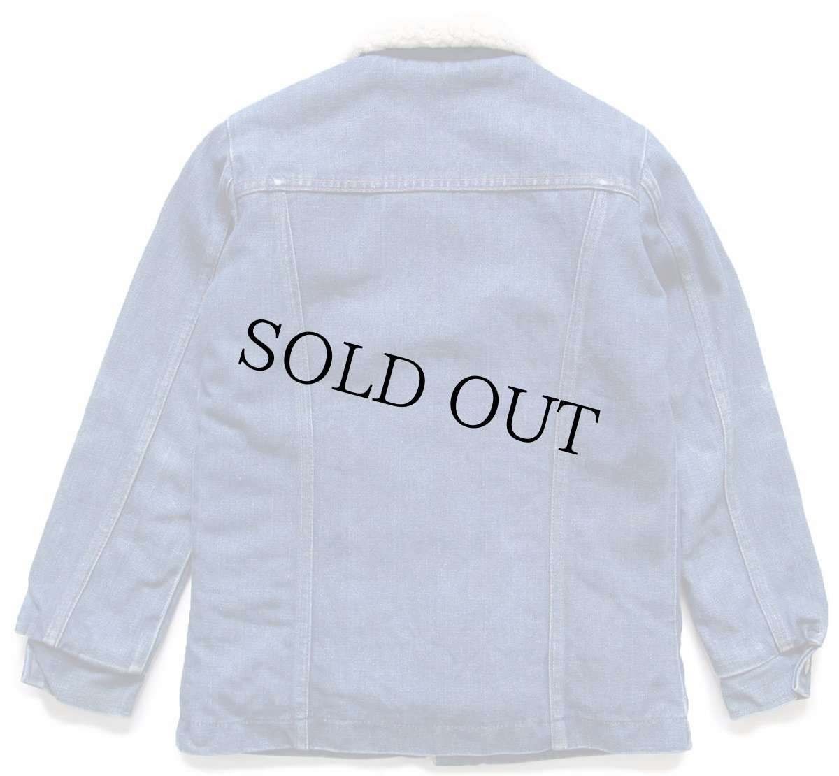 画像2: 80s USA製 Wranglerラングラー NO-FAULT ボアライナー デニム ランチコート キッズ (2)