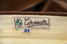 画像6: デッドストック★ビンテージ Cermar ワンタック コットンツイル ジョッパーズパンツ 茶 54 (6)