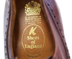 画像5: 英国製 K SHOES ストレートチップ レザーシューズ 赤茶 6.5★革靴 (5)