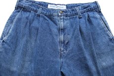 画像4: 90s DOCKERSドッカーズ ツータック デニム トラウザーズ W36 L29★Levi'sリーバイス (4)