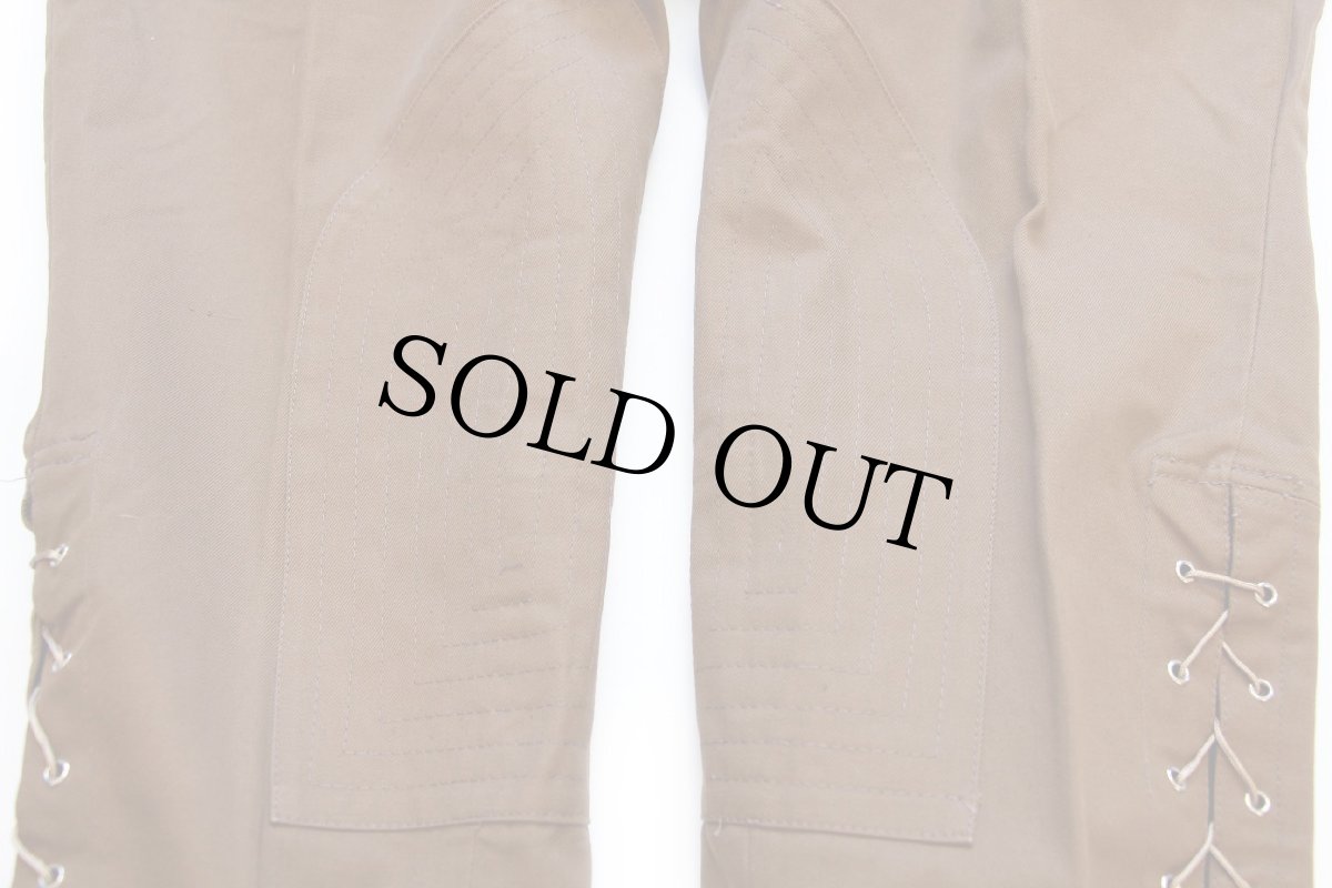 画像8: デッドストック★ビンテージ Cermar ワンタック コットンツイル ジョッパーズパンツ 茶 54 (8)