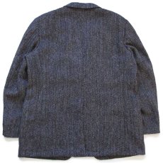 画像2: 80s USA製 Harris Tweed ハリスツイード 2つボタン ネップ入り ウール テーラードジャケット★ブレザー (2)
