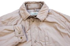 画像3: 80s USA製 L.L.Bean 中綿入り ツイードライナー ロング ストームコート ベージュ M★マウンテン モンスターパーカー (3)